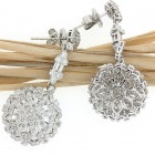 4.75Cts Fancy Floral Diamond Drop Earrings 